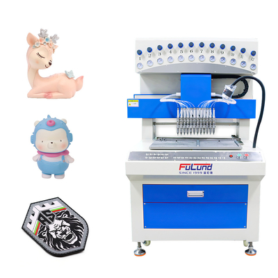 Fulund 12 color PVC silicone automatic high precision dispensing drop plastic machine 12-color dotting machine